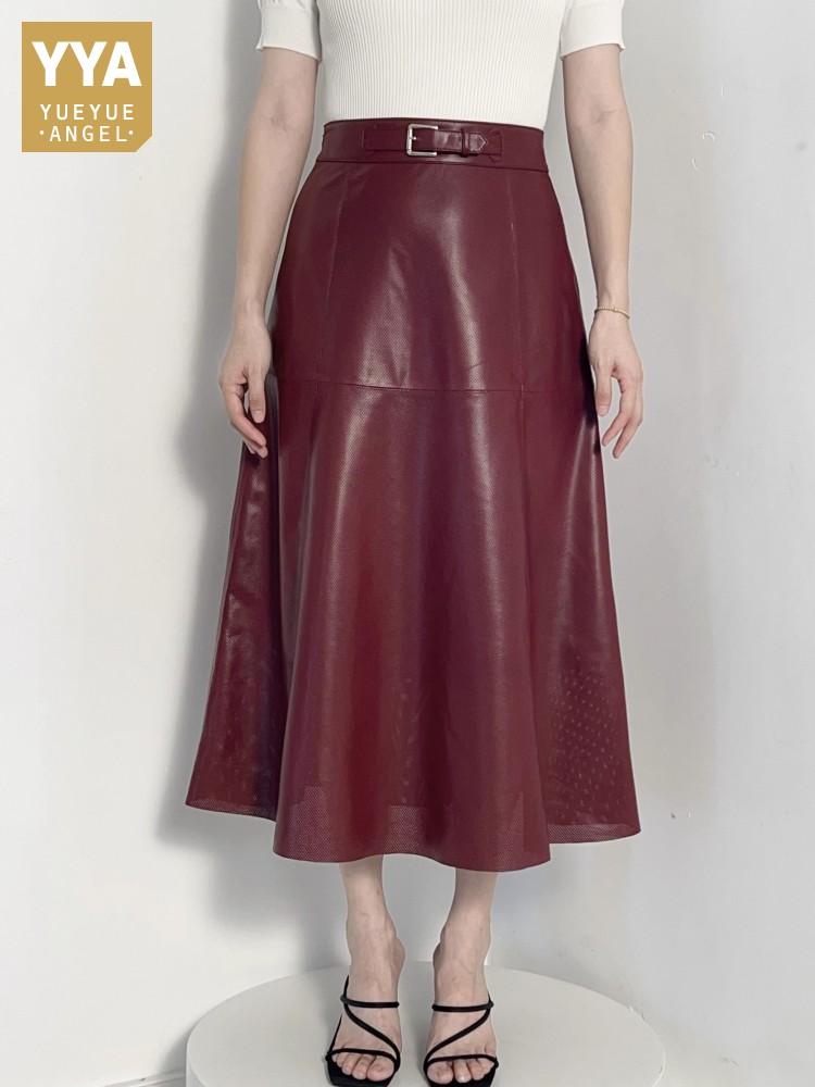 Leather Work Outfit - Nueva moda mujer ahueca hacia fuera