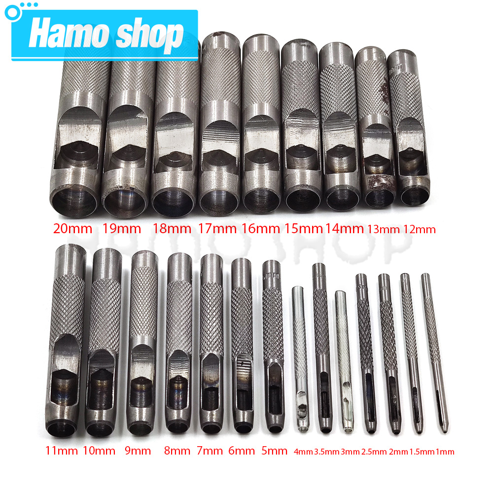 Leatherwork Hole Punch - Herramientas de cuero de 1,0mm-25mm de