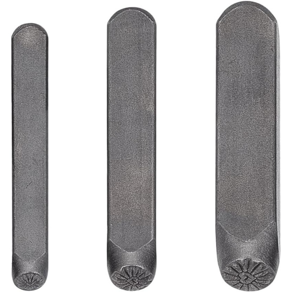 Leather Work In Art - Juego de 3 Sellos Metálicos con