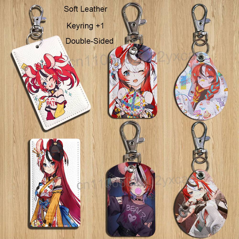 Leather Work Leather - Lindo Porta Tarjetas Hakos Baelz Takodachi