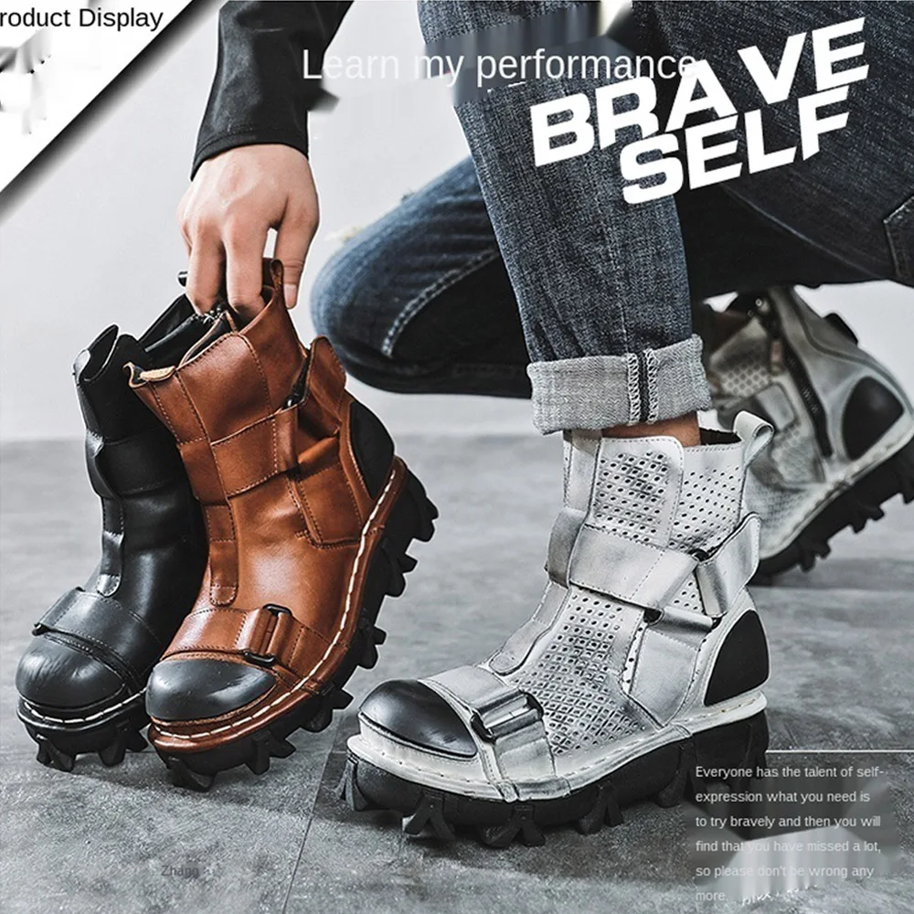 Botas de moto de cuero genuino - Leather Work Western reseña y precio