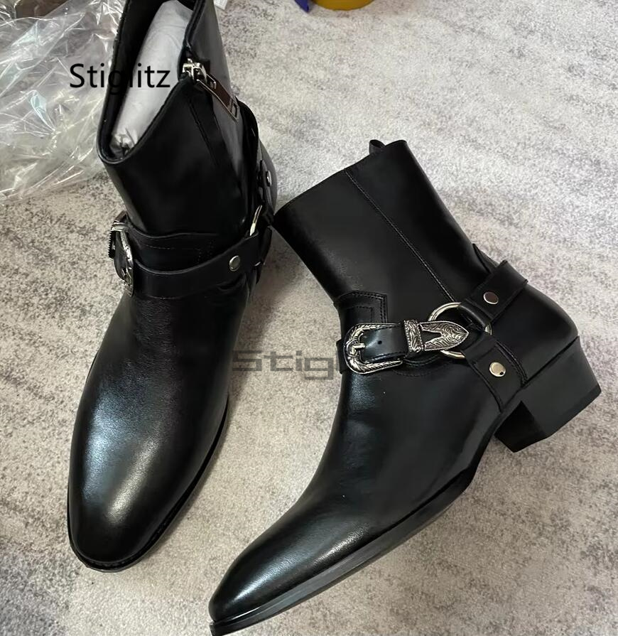 Botas de Tobillo con Hebilla p - Leather Work Western reseña y precio