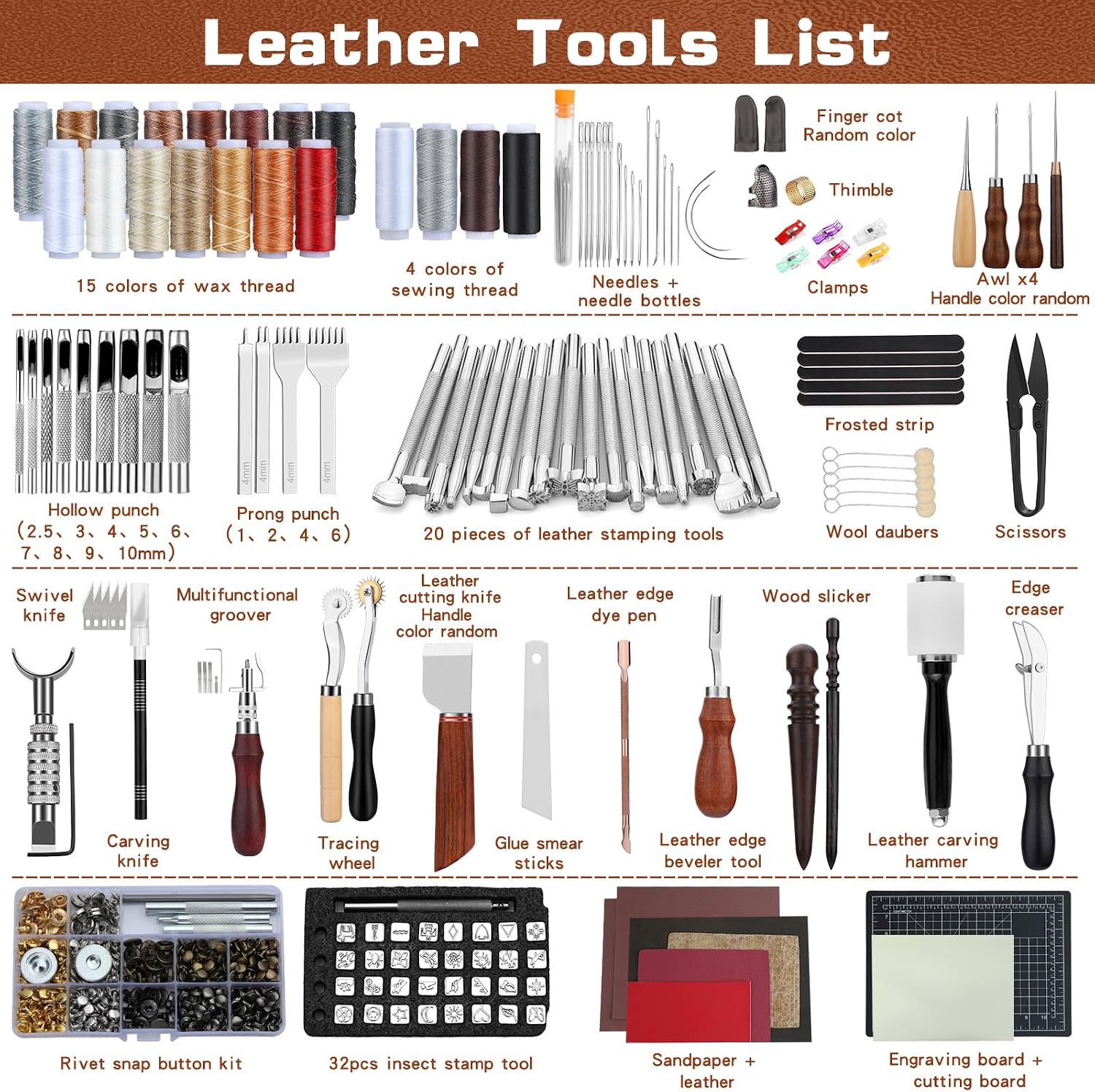 Kit de Herramientas para Traba - Leather Work Leather reseña y precio