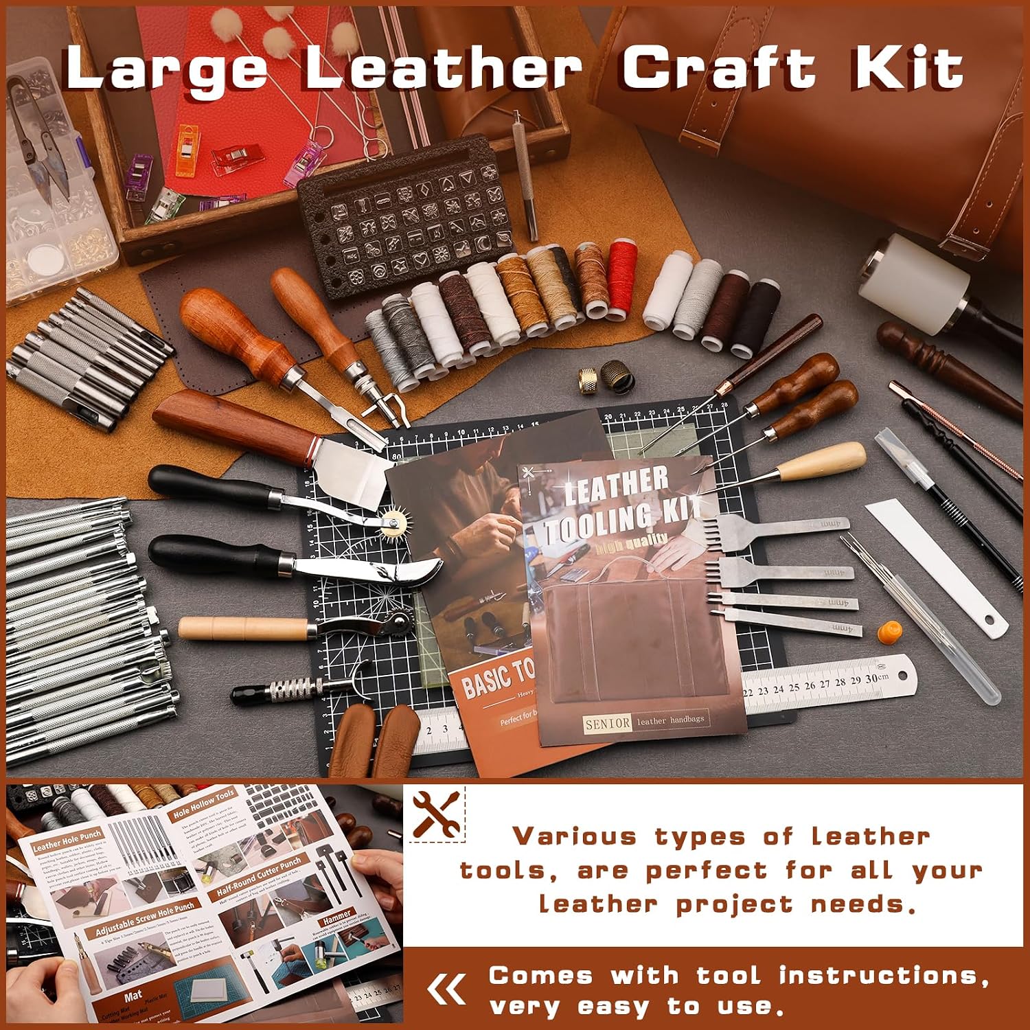 Kit de Herramientas para Traba - Leather Work Leather reseña y precio