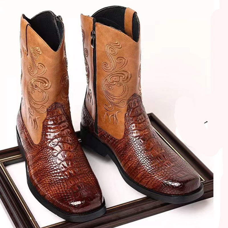 Botas bordadas para hombre, bo - Leather Work Western reseña y precio